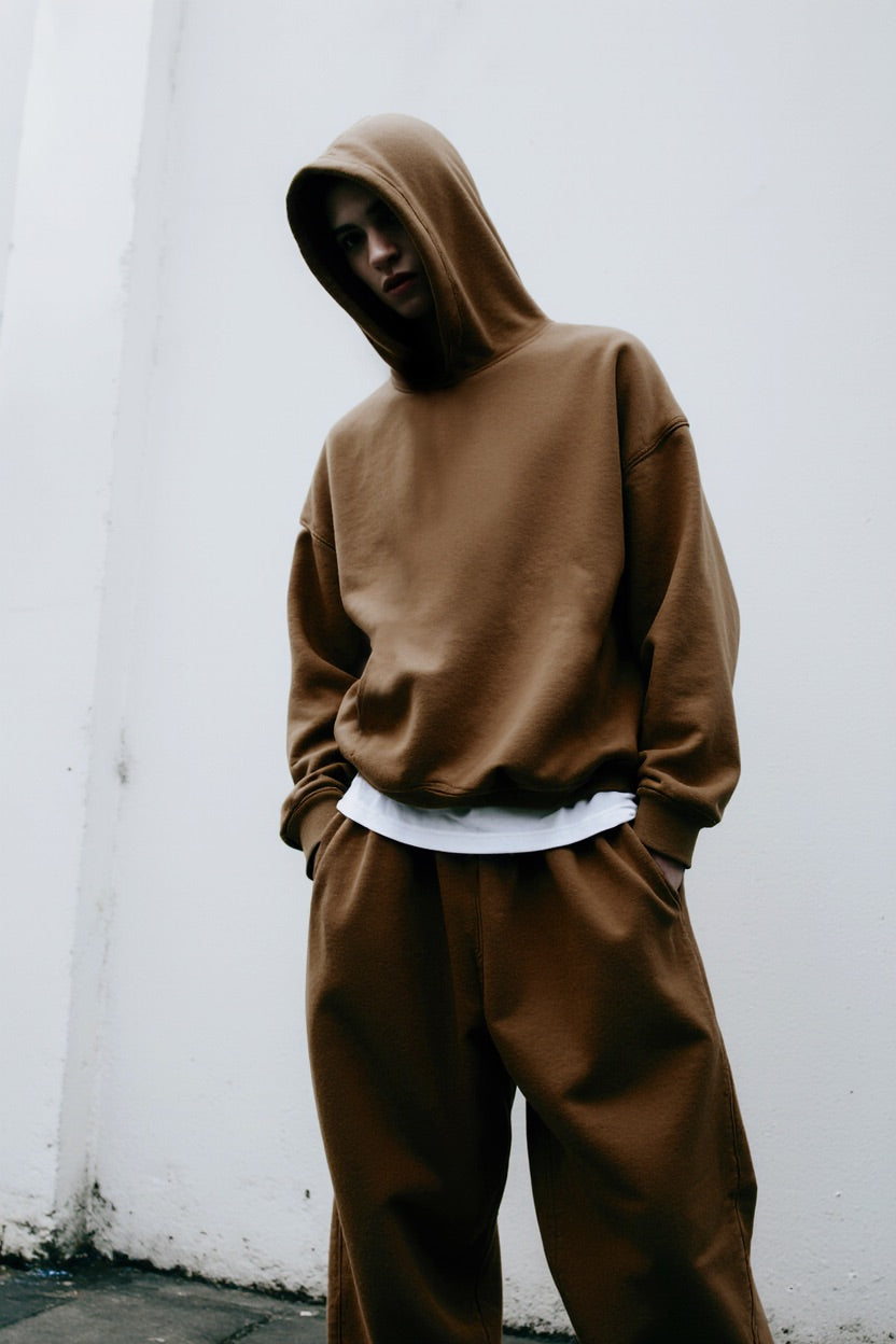 Basic Tobacco Hoodie.