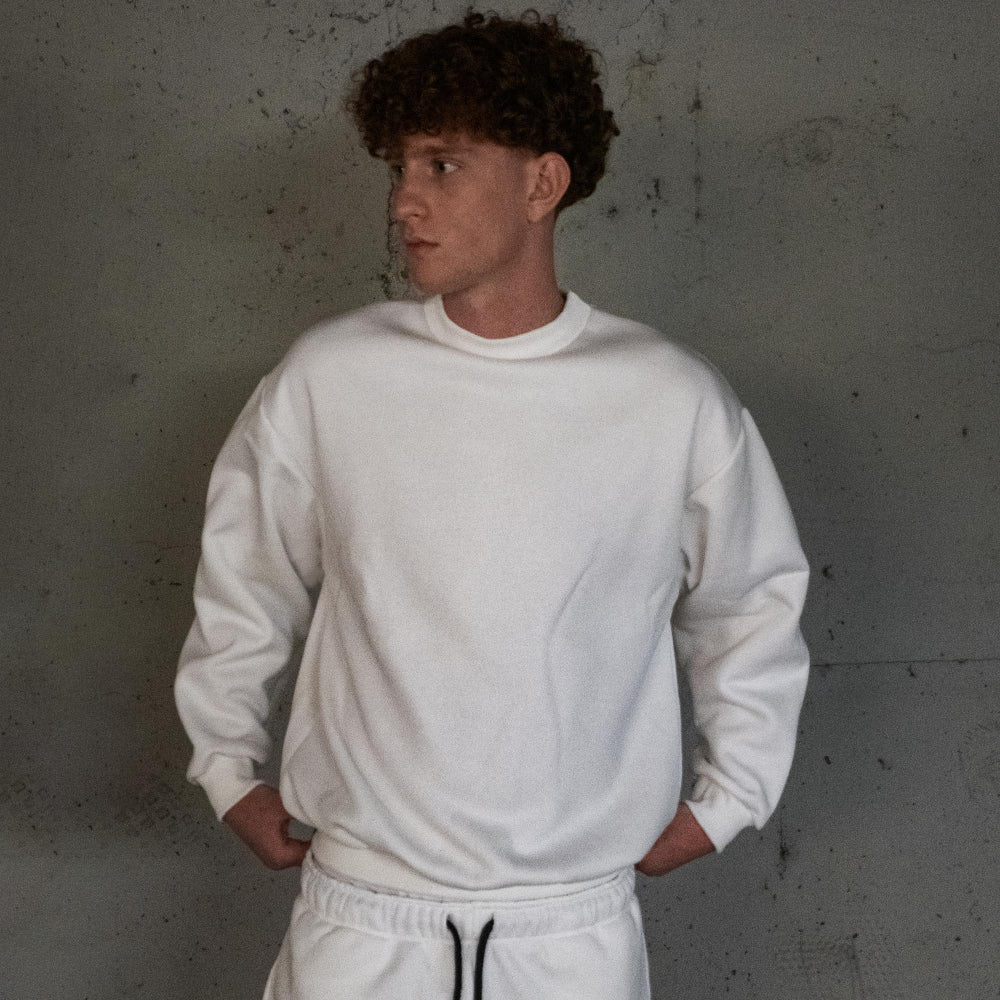 Basic White Crewneck.
