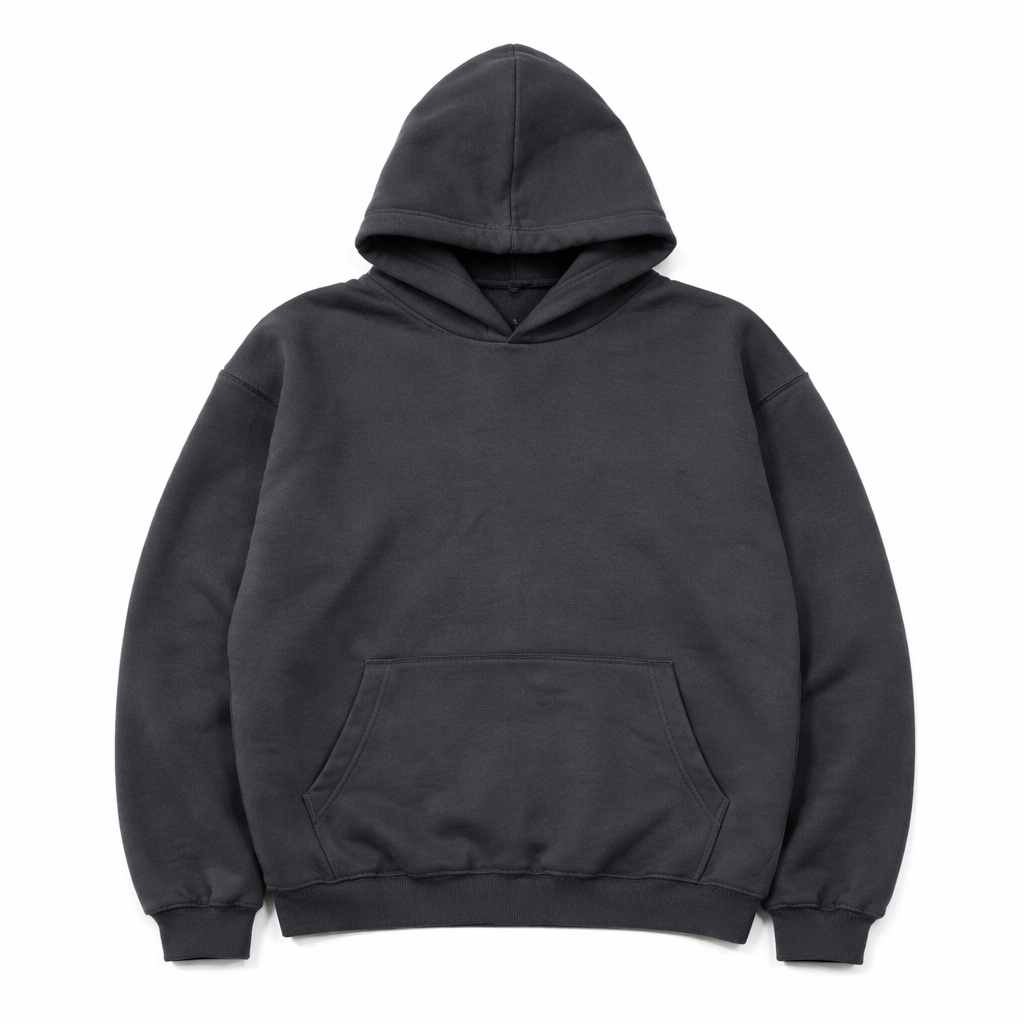 Dark Grey Hoodie 02. 330 gsm.