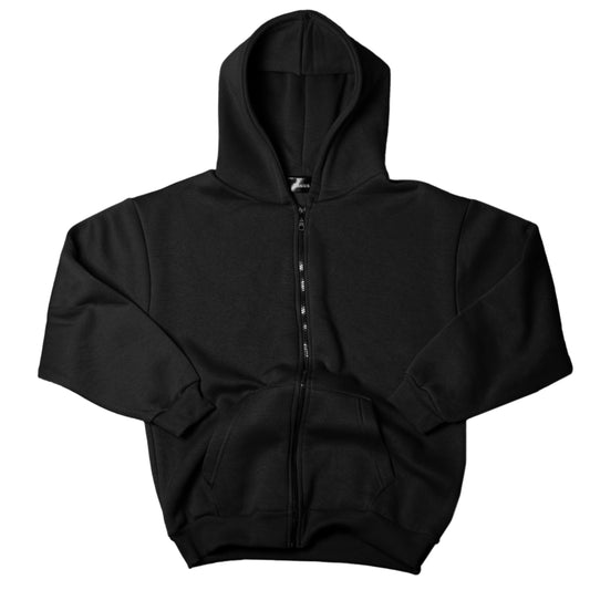 Basic Black ZIp Hoodie.