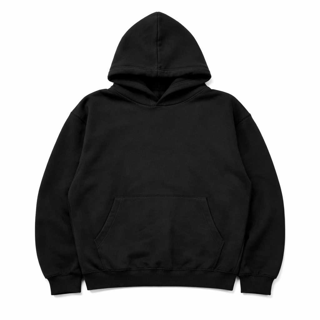 Black Hoodie 02. 550 gsm.