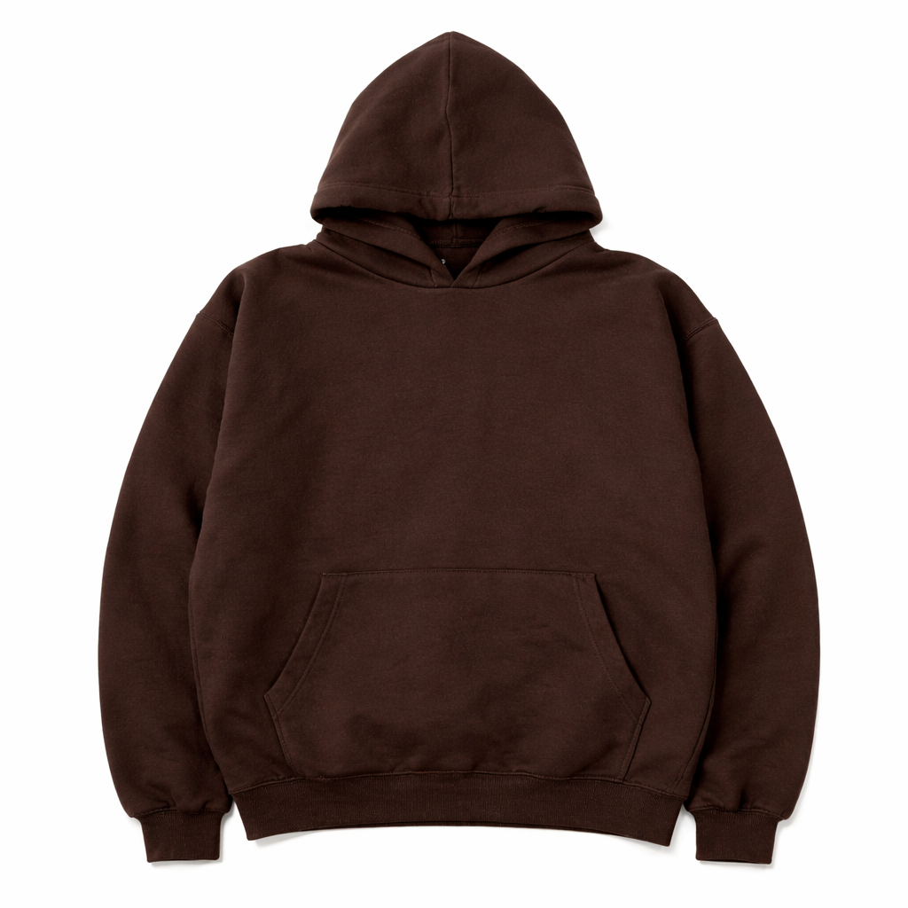 Dark Brown Hoodie 02. 550 gsm.